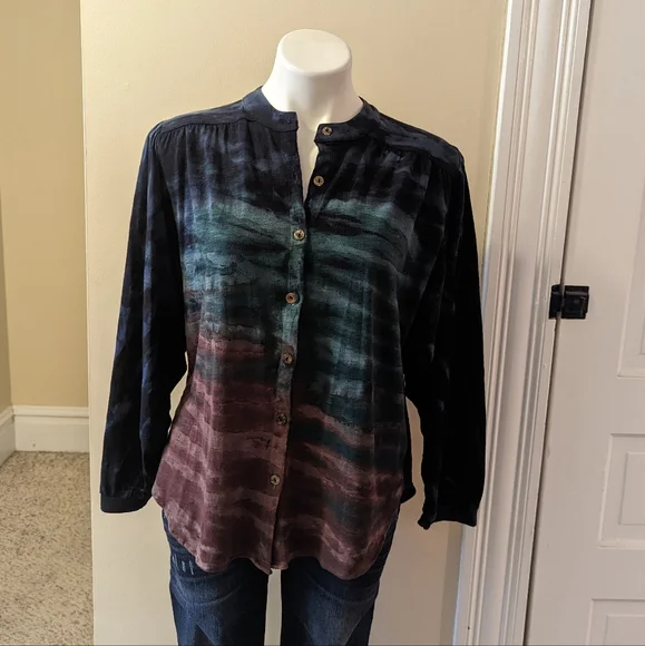 River + Sky organic cotton Slub Ojai blouse size xs - Picture 2 of 11